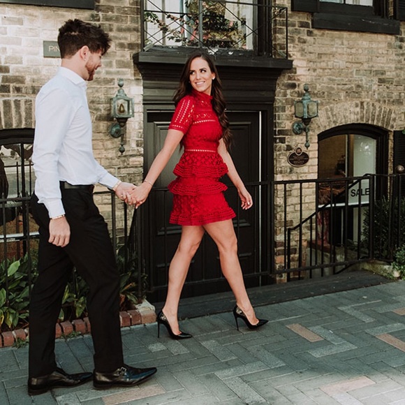 SELF-PORTRAIT Guipure Star Lace Dress - Picture 7 of 8